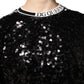 Black DG Queen Sequin Pullover Sweater