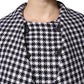 Black White Monochrome Patterned Floral Cape Jacket