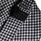 Black White Monochrome Patterned Floral Cape Jacket