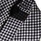 Black White Monochrome Patterned Floral Cape Jacket