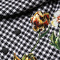 Black White Monochrome Patterned Floral Cape Jacket