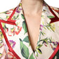 Multicolor Floral Double Breasted Jacket