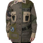 Military Green Cotton Button Down Jacket