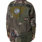 Military Green Cotton Button Down Jacket