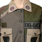 Military Green Cotton Button Down Jacket