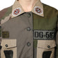 Military Green Cotton Button Down Jacket