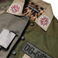 Military Green Cotton Button Down Jacket