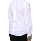 White Cotton Long Sleeves Sequin Shirt Top