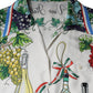 Multicolor Short Sleeve Silk Food Shirt Top