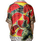 Multicolor Watermelon Collared Shirt Top