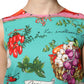 Multicolor Floral Silk Sleeveless Tank Top