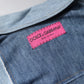 Blue Cotton Button Up Collared Long Sleeve Top