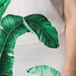White Banana Leaf Print Round Neck Tank Top
