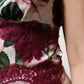 White Rose Print Satin Lace Tank Top Lingerie