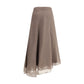 Silk crêpe midi Skirt
