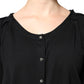 Black Button Down Short Sleeve Blouse Top