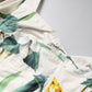 White Floral Puff Sleeves Crop Blouse Top