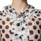 White Black Polka Dot Cotton Sleeveless Top