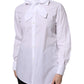 White Ascot Collar Long Sleeve Blouse Top