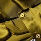 Olive Green Ascot Collar Long Sleeve Blouse Top