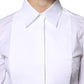 White Cotton Dress Collared Dress Shirt Top