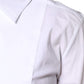 White Cotton Dress Collared Dress Shirt Top