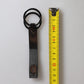 Brown Leather DG Plaque Double Keyring Holder Keychain
