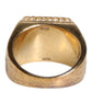 Gold Tone Sterling Silver 925 Crystals Ring
