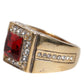 Gold Tone Sterling Silver 925 Crystals Ring