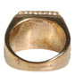 Gold Tone Sterling Silver 925 Crystals Ring
