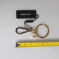 Chic Gold Brass Faux Pearl Letter Charm Keyring Keychain