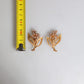 Gold Tone Brass Lily Of The Valley Pearl Clip On Earrings