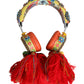 Multicolor Whimsical Tasseled Crystal Headset Headphones