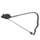 Silver Tone Brass Crown Chain Women Brooch Lapel Pin