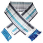 Multicolor Stripes Silk Fringes Neck Foulard Scarf