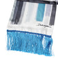 Multicolor Stripes Silk Fringes Neck Foulard Scarf