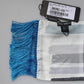 Multicolor Stripes Silk Fringes Neck Foulard Scarf