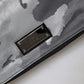 Black Gray Camouflage Logo Plaque Keyring Pouch Bag