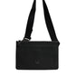 Black Leather Logo Plaque Purse Fanny Pack Bag