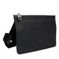 Black Leather Logo Plaque Purse Fanny Pack Bag