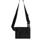 Black Calfskin Leather Messenger Crossbody Bag