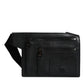Black Calfskin Leather Messenger Crossbody Bag