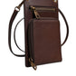 Brown Leather Neck Strap Cross Body Sling Bag
