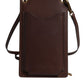 Brown Leather Neck Strap Cross Body Sling Bag