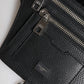 Black Calfskin Logo Plaque Belt Waist Men Fanny Pack Bag