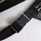 Black Calfskin Logo Plaque Belt Waist Men Fanny Pack Bag