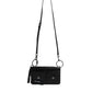 Black Leather Logo Purse Shoulder Crossbody Bag