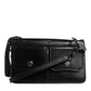 Black Leather Logo Purse Shoulder Crossbody Bag