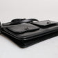 Black Leather Logo Purse Shoulder Crossbody Bag