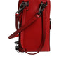 Red Leather Purse Phone Sling Crossbody Neck Strap Bag
